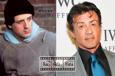 Rocky Balboa - Sylvester Stallone - antes e depois (today)