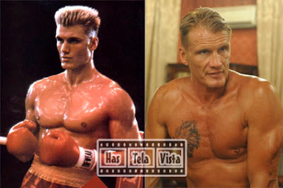 Ivan Drago - Dolph Lundgren - antes e depois (today)