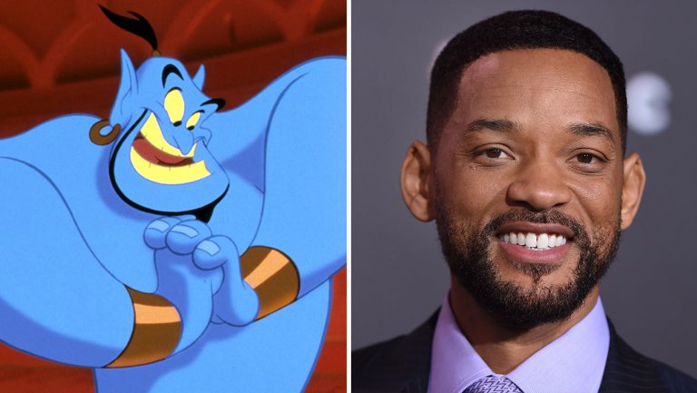 Gênio da animação Aladdin ao lado de Will Smith