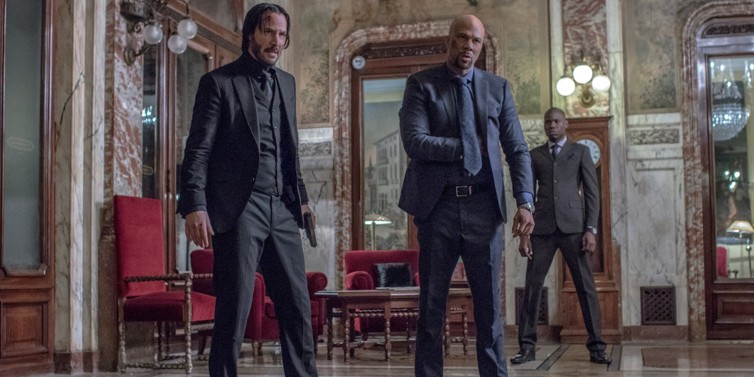 Keanu Reeves and Common (John Wick Chapter 2) John Wick: Um Novo Dia Para Matar, Keanu Reeves e Common