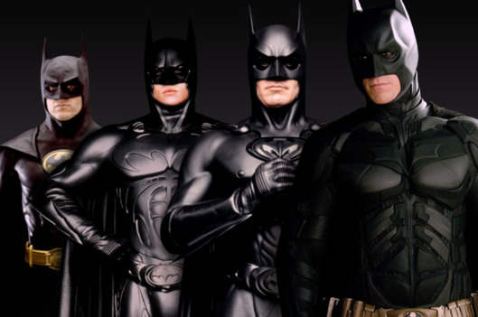Michael Keaton, Val Kilmer, George Clooney e Christian Bale